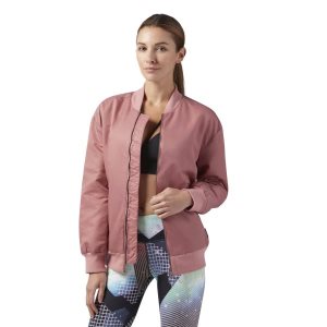 Reebok Studio Favourites Bomber Jacke Damen - Rosa - DE 461-HBL